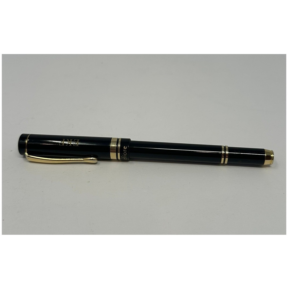 Montefiore Black and Gold Rollerball Pen Personalized EKF‎ Initials Professional